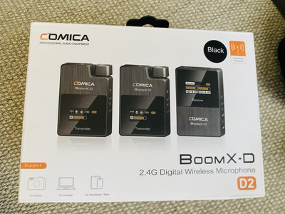 Comica Boom X-D2 (2TX+RX) 2.4G Digital Wireless Microphone - Black