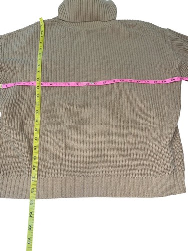 BY DESIGN Women's Size Medium Camel Tan Cowlneck Pullover Sweater - Picture 6 of 10