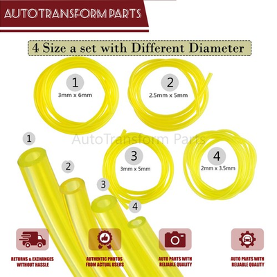#ad 4 Size Fuel Line Hose Common Petrol Tubing Chainsaw Fit Poulan Weedeater 2 Cycle $4.74