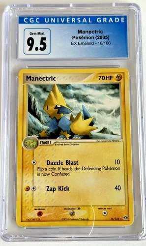 MANECTRIC EX EMERALD 16/106 - CGC 9.5 GEM MINT 2005 POKEMON