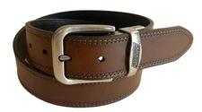 Dickies Mens Belt Casual Reversible Leather Brown Black Size 32