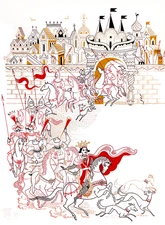 Vintage Russian Art Nouveau Poster c1920s - Illustrative Print - Classic Print! 