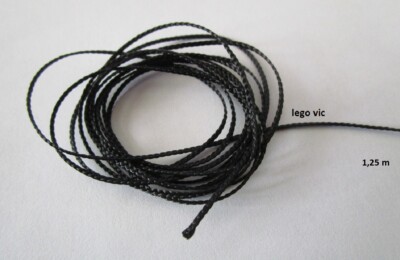 Lego x77cc125 Black String Cord Md Thickness bateau 6285 6286 6271