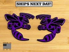 Acrylic Hornet Badges Emblem BEE (2) Purple/Black BADGES Fender Angry Aggressive