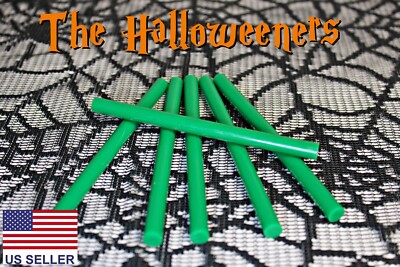Slime Green 4'' Mini Glue Sticks- Halloween Crafts Hot Melt Adhesive 5/16(.31in)