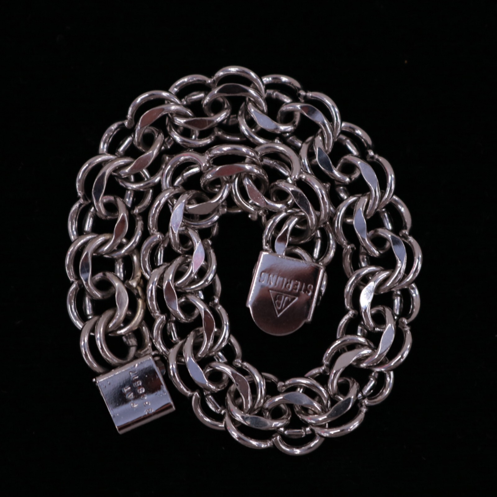 JB Sterling Silver Double Looped Chain Rope Brace… - image 12