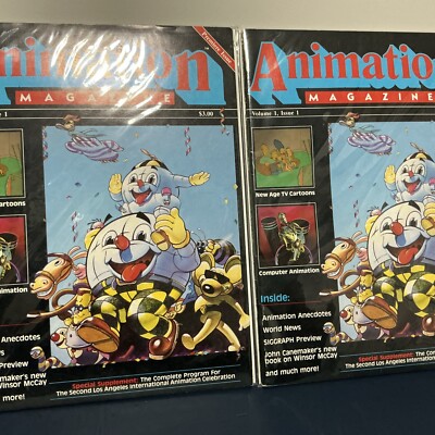 Simpsons Holy Grail: Animation Magazine #1 1987 Two Copies