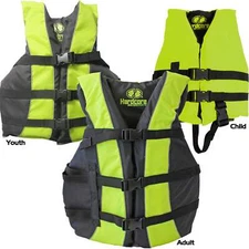 Hardcore life jacket paddle vest; Coast Guard approved Type III PFD life vest fl