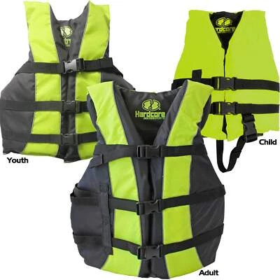 HARDCORE WATER SPORTS Hardcore life jacket paddle vest; Coast Guard approved Type III PFD life vest fl