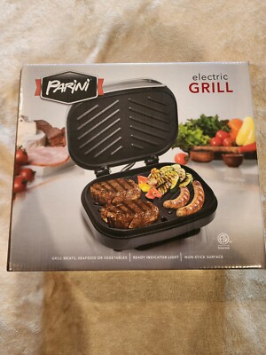 Parini Electric Grill - Meats, Seafood r Vegetables! Non stick Surface NIB