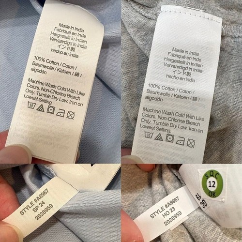 NWT J. Crew Crewcuts Set of 2 Kids’ Long Sleeve Polo Shirts Gray & Light Blue 14 - Picture 8 of 12