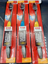 CVS Health -Full Circle Charcoal Toothbrush - Charcoal-Infused Bristles. 3 pack