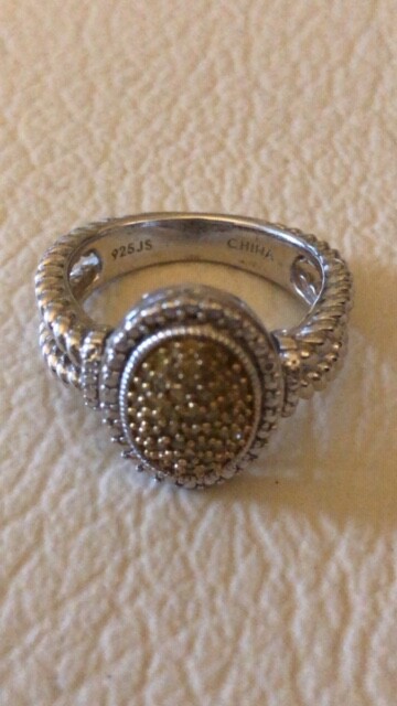 Affinity Diamond Sterling Silver Yellow Oval Shap… - image 1