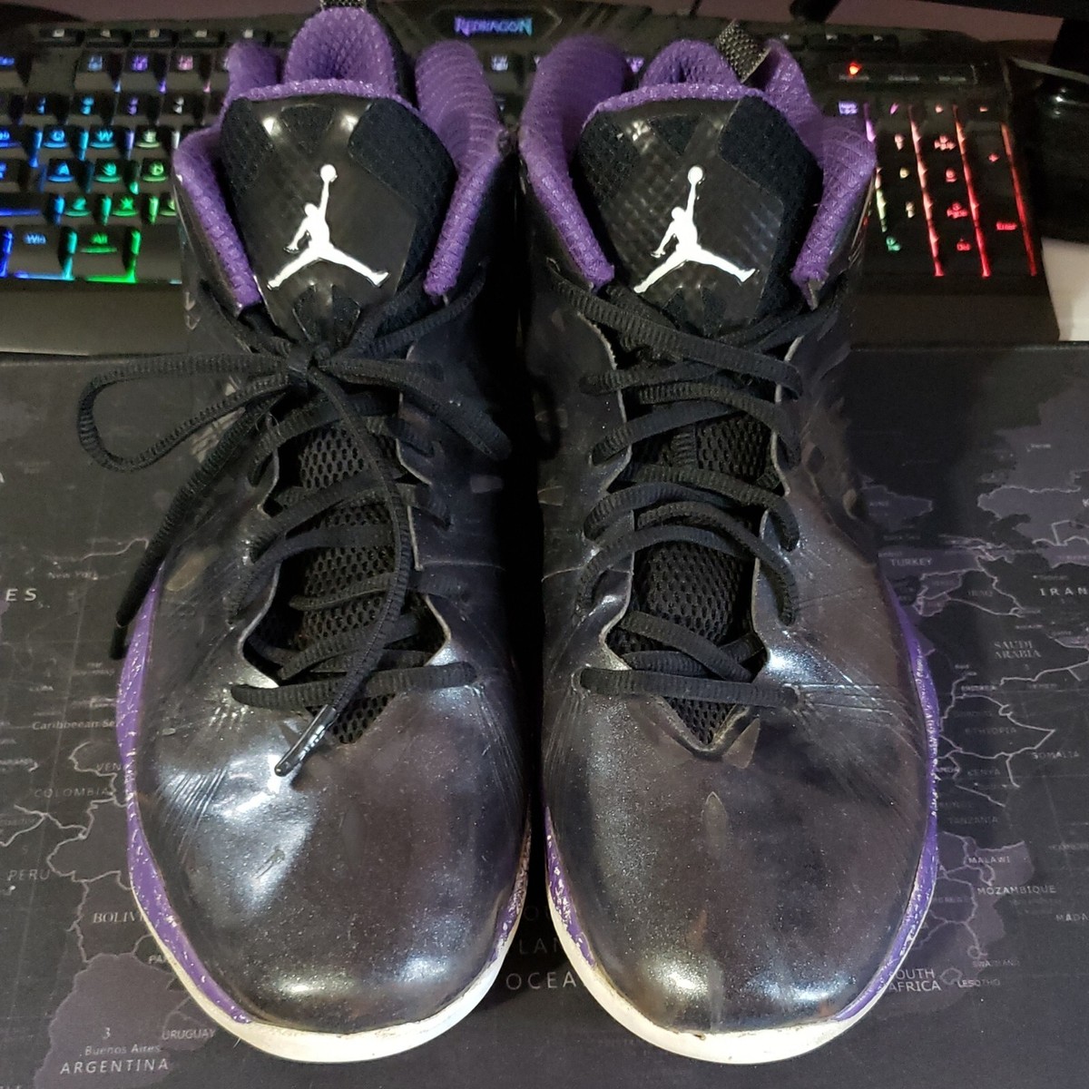 Nike AirJordan 2012 Lite Black Club Purple athletic shoes
