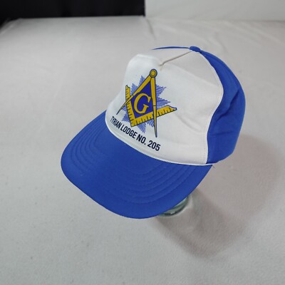 Vintage Masonic Lodge Hat Snapback Trucker Freemason