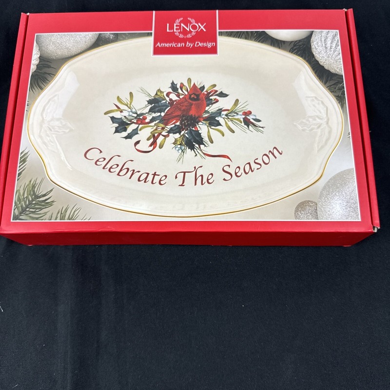 Lenox Winter Gatherings Celebrate The Season Tray IOB #TB35