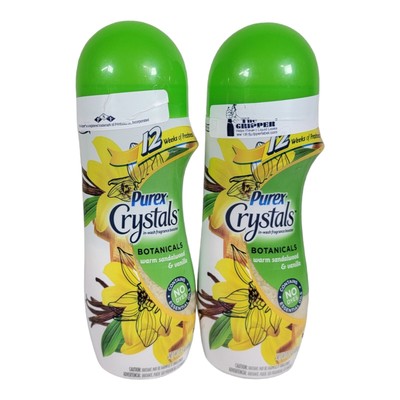 2 PUREX Crystals In-Wash Laundry Booster Botanicals Warm Sandalwood & Vanilla