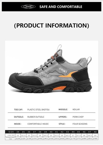 Cowhide Safety Protective Shoes Breathable Steel Toe Anti Smash Safety Boots - Picture 18 of 24
