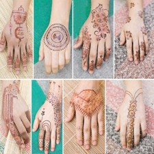 Temporary Tattoos Sticker Henna Indian Body Art 1pcs Red Classic