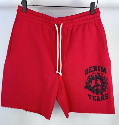 Denim Tears - Shorts mit Logo-Print und Kordelzug Größe: L