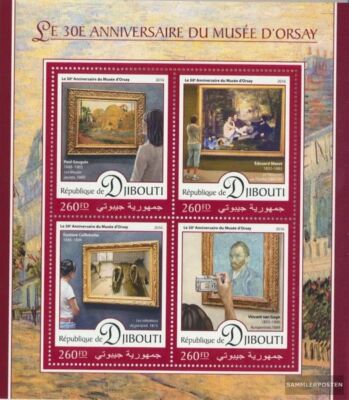 Dschibuti 1169-1172 Kleinbogen (kompl. Ausg.) postfrisch 2016 Musee dOrsay