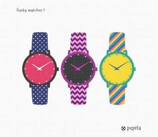 Funky Watches 1 Needlepoint Kit or Canvas