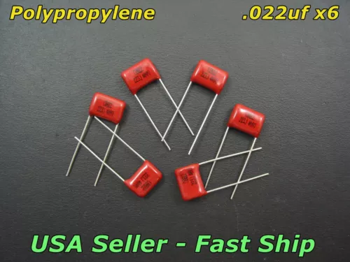 6 Pcs .022uf 400v Guitar CBB Polypropylene Tone Capacitor 223 22nf 223J Cap