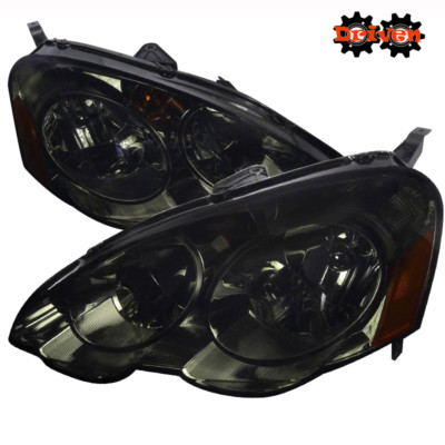 For 02-04 Acura Integra RSX DC5 Type S Smoked Tinted Headlight Assembly Amber