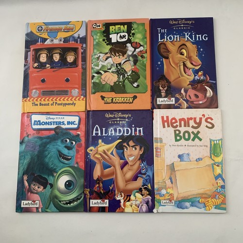 6 Ladybird Books Bundle Disney Aladdin, Lion King, Monster Inc, Ben 10, Fireman - Picture 3 of 8
