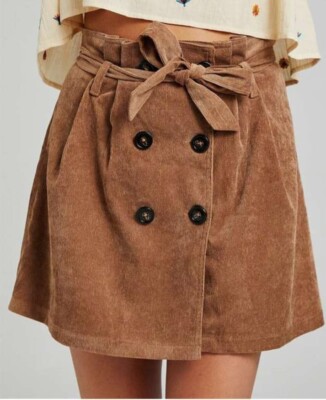 Alter'd State Brown Corduroy Skirt Womans Sz Med.