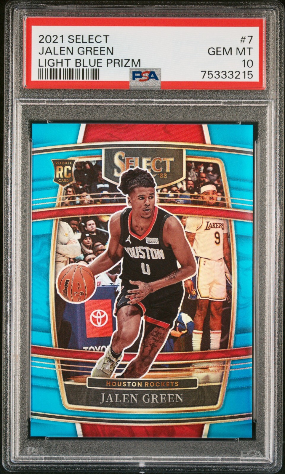 2021-22 Select Jalen Green Concourse Light Blue Prizm Rookie RC #093/299 PSA 10