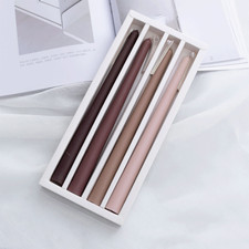 Set of 4 Large 10" Matte Pastel Taper Dinner Scented Candles 