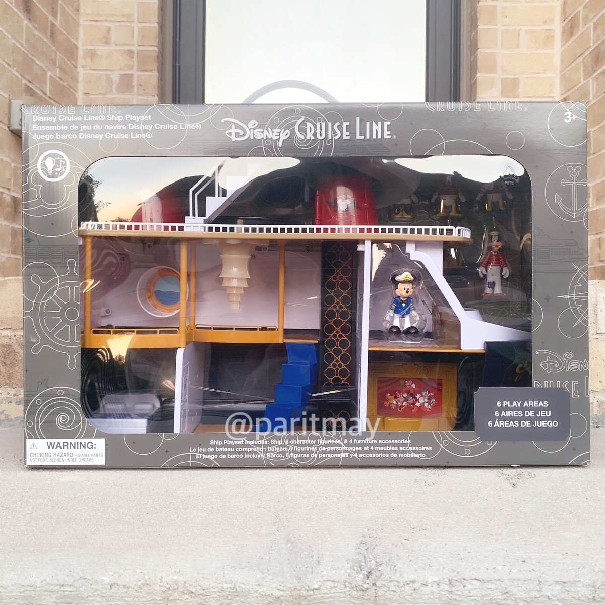 Disney Parks Disney Cruise Line DCL 6 Figures & Ship Playset W