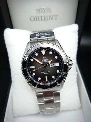 Orient New Kamasu Grey Automatic RA-AA0810N19B 200M Men's Watch | eBay