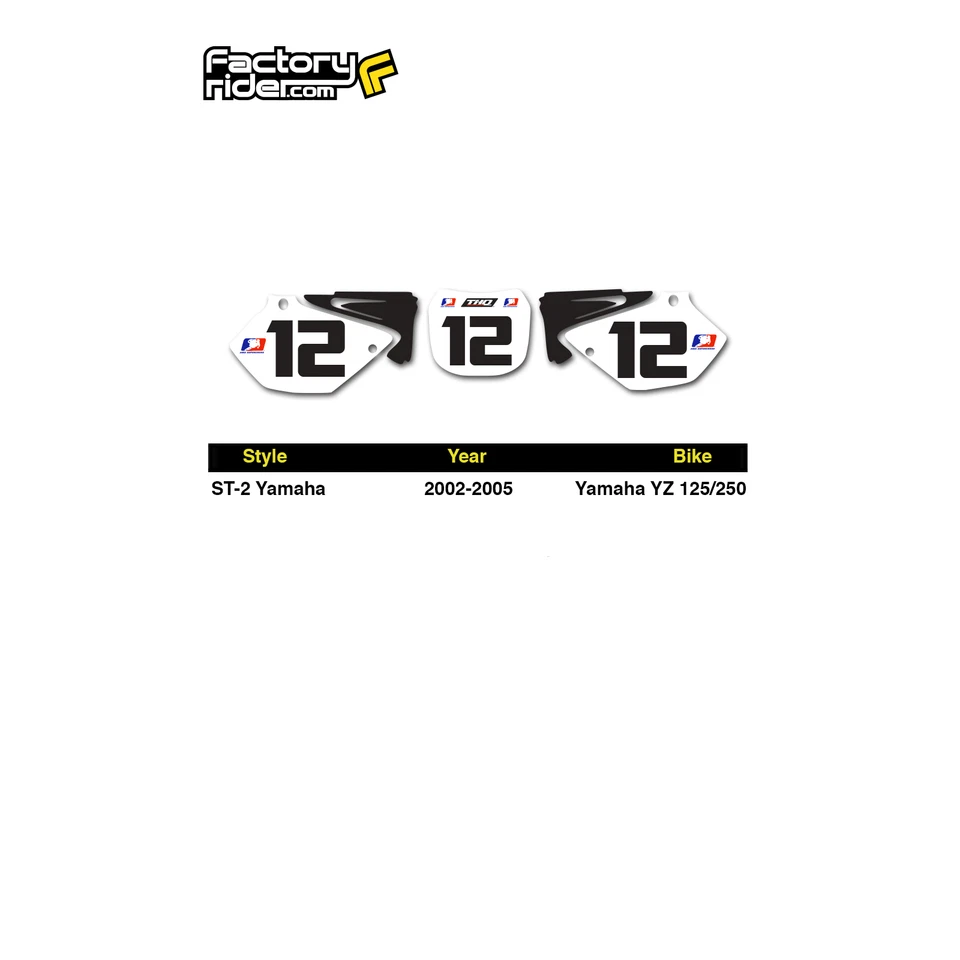 2002 - 2005 年 YAMAHA YZ 125 250 GYTR 图形套件和编号板越野摩托车 — 第 4/4 张图片
