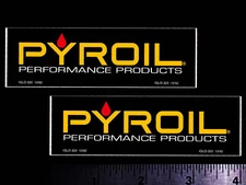 PYROIL Performance Products - Set of 2 Original Vintage Racing Decals/Stickers