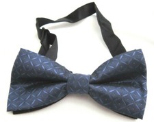 Unisex Blue Geometric Tuxedo Classic Neckwear Adj Pre-tied Strap Bow Tie-New 
