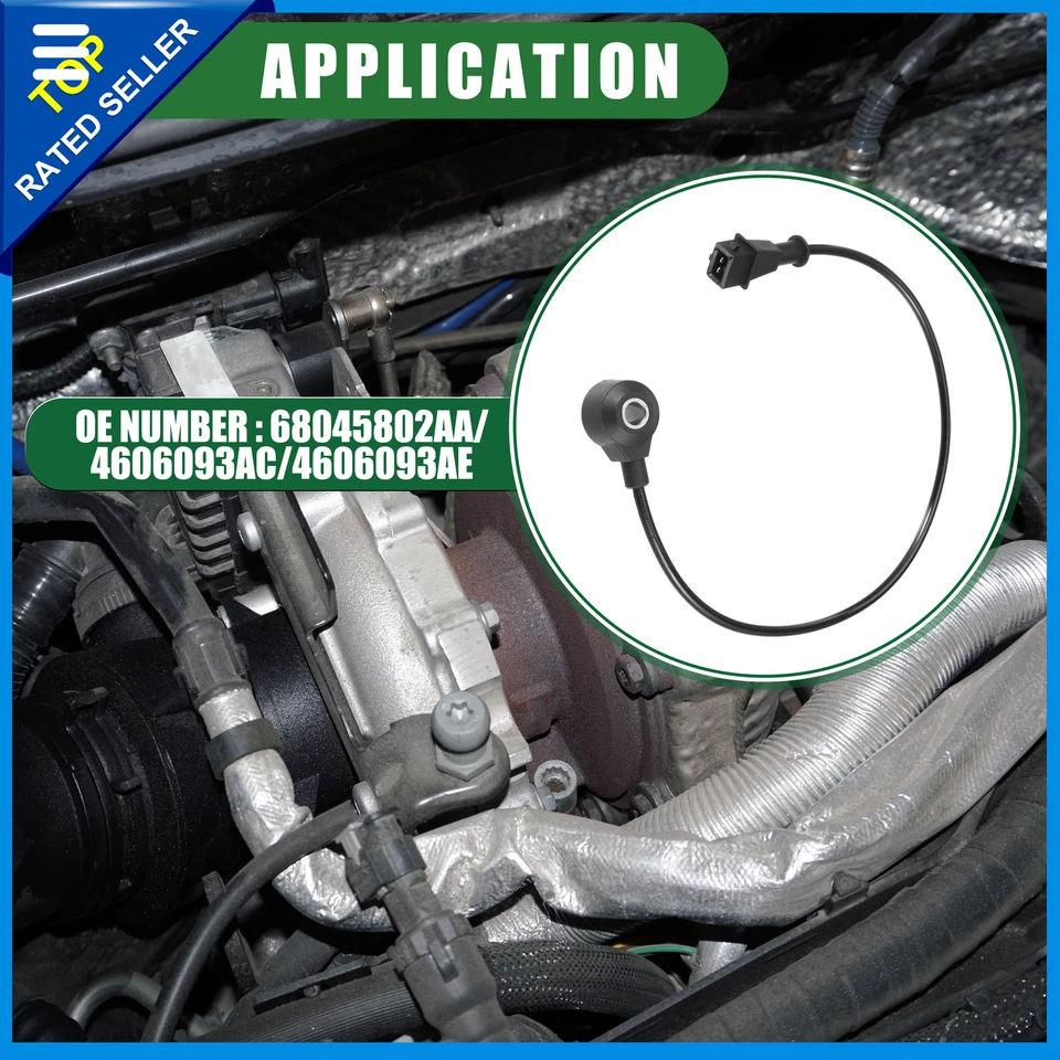 Paquete de 1 sensor de golpe de encendido para motor de coche Dodge Chrysler 68045802AA Foto 2 de 4