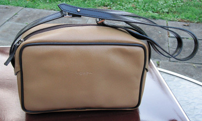  Tosca Blu Gorgeous Camel Leather Bag W/ Brown Trim/ Italy-Mint!
