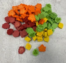 100 Fall Leaves Mini Erasers Teacher Supply Sorting Math Center Counter Autumn