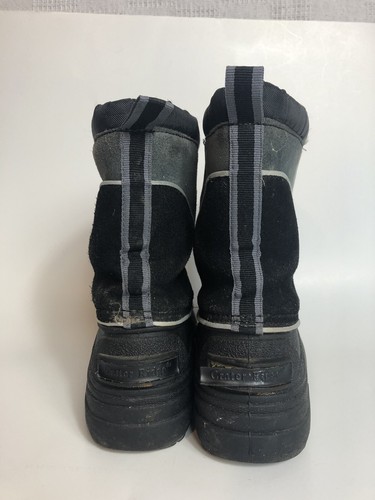 CRATER RIDGE Snow Prince Boys Boots ~Youth Size 3 ~Black & Gray ~Leather Uppers - Picture 5 of 7