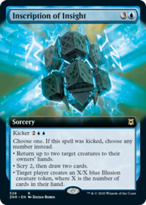 [4x] Inscription of Insight - Extended Art Near Mint, English ZNR: Extras MTG Ma