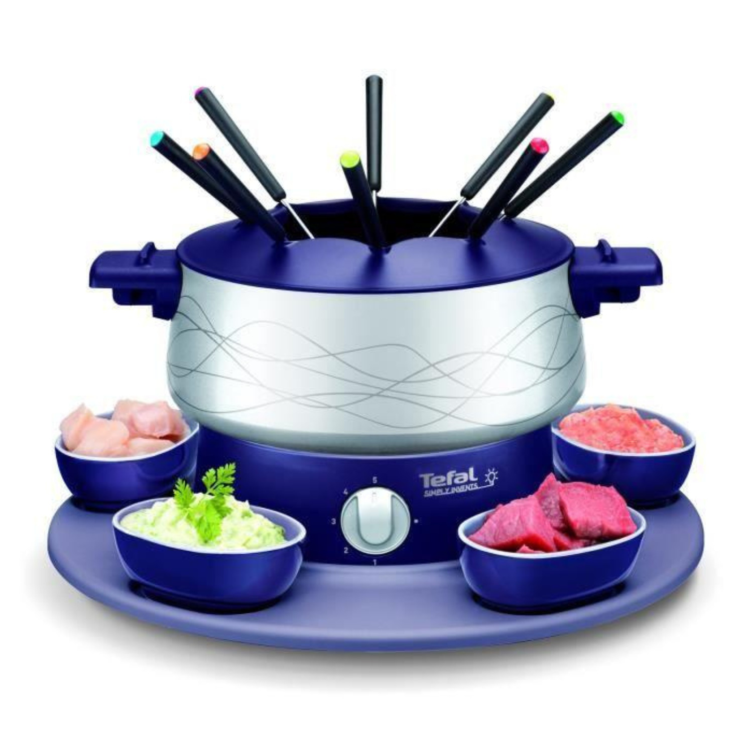 Appareil à fondue Tefal 8 personnes avec plateau rotatif noir