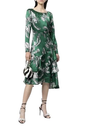 more to come roothe mini dress MORE TO COME Roothe Mini Dress in Blush Large New Womens Satin Floral