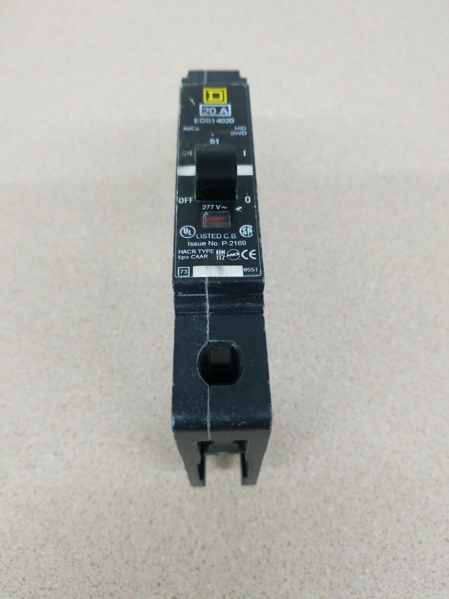 NEW IN BOX! SQUARE D 20 AMP 277V 1P CIRCUIT BREAKER EDB14020 | UK - Foto 4