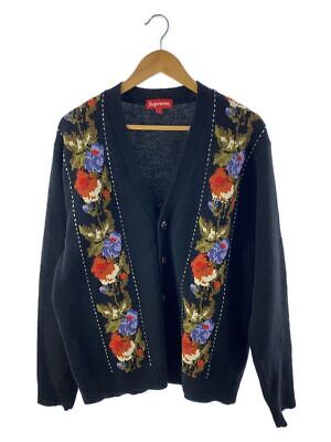 Supreme Cardigan 19AW Floral Stripe (Thick L Wool Black Used Supreme Cardigan 19AW Floral Stripe (Thick L Wool Black Used