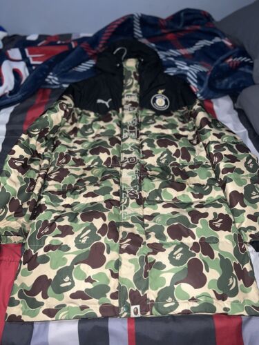 Bape X Puma ABC Camo Long Down Puffer Jacket