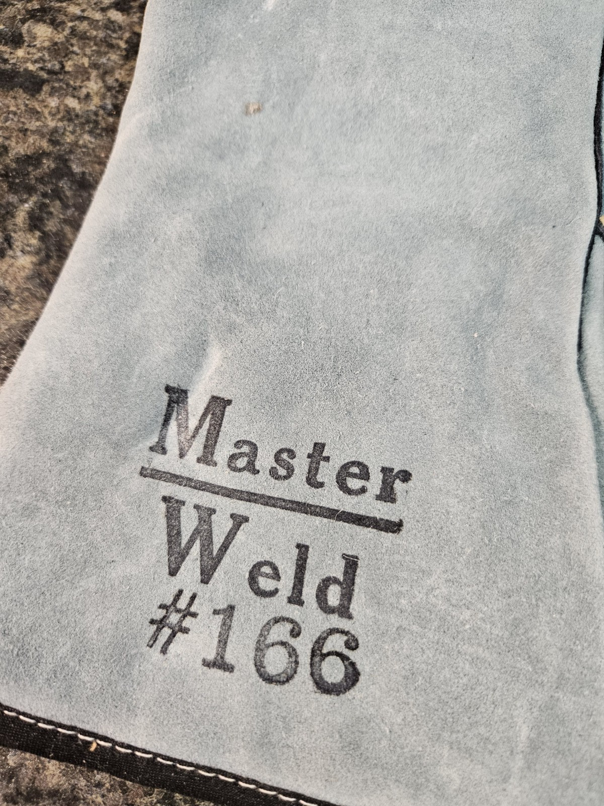 Vintage Welding Gloves by Master Weld #166 Light Blue