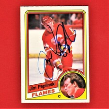 Autographed Jim Peplinski 1984 O-Pee-Chee Card 233 A7