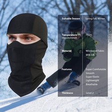 Cold Weather Thermal Fleece Balaclava Hood Cover Windproof Ski Full Face Mask US